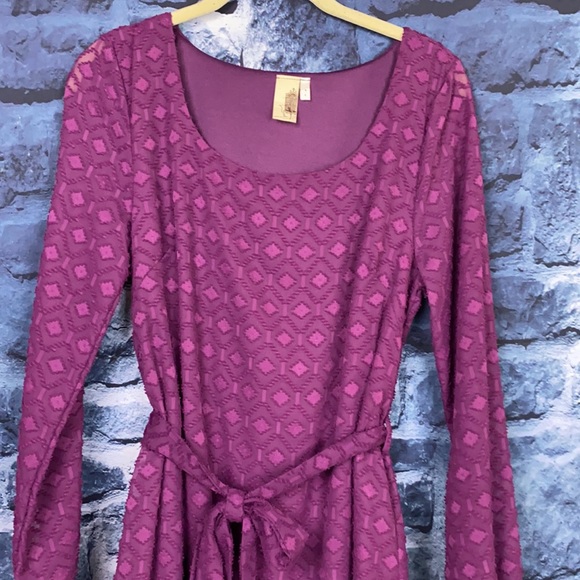 Anthropologie Diamond pattern long sleeve dress - Picture 2 of 8